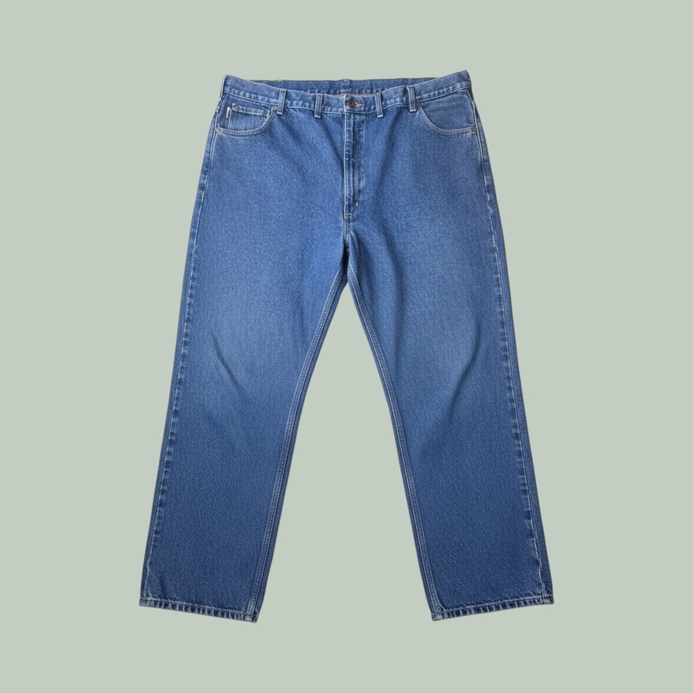Carhartt Jeans Mens 48x30 B160 DST Relaxed Fit Dark Stone Blue Denim Workwear